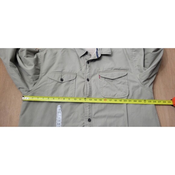 NEW! Levis Khaki Jacket Serpa Fleece Lined Mens Size 2XL Long Sleeve NWOT - Picture 9 of 12